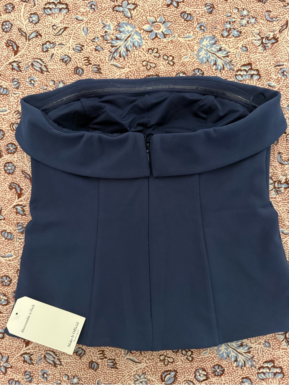 NWT Abercrombie & Fitch Bra- Free Strapless Top- Midnight Blue - Picture 9 of 9